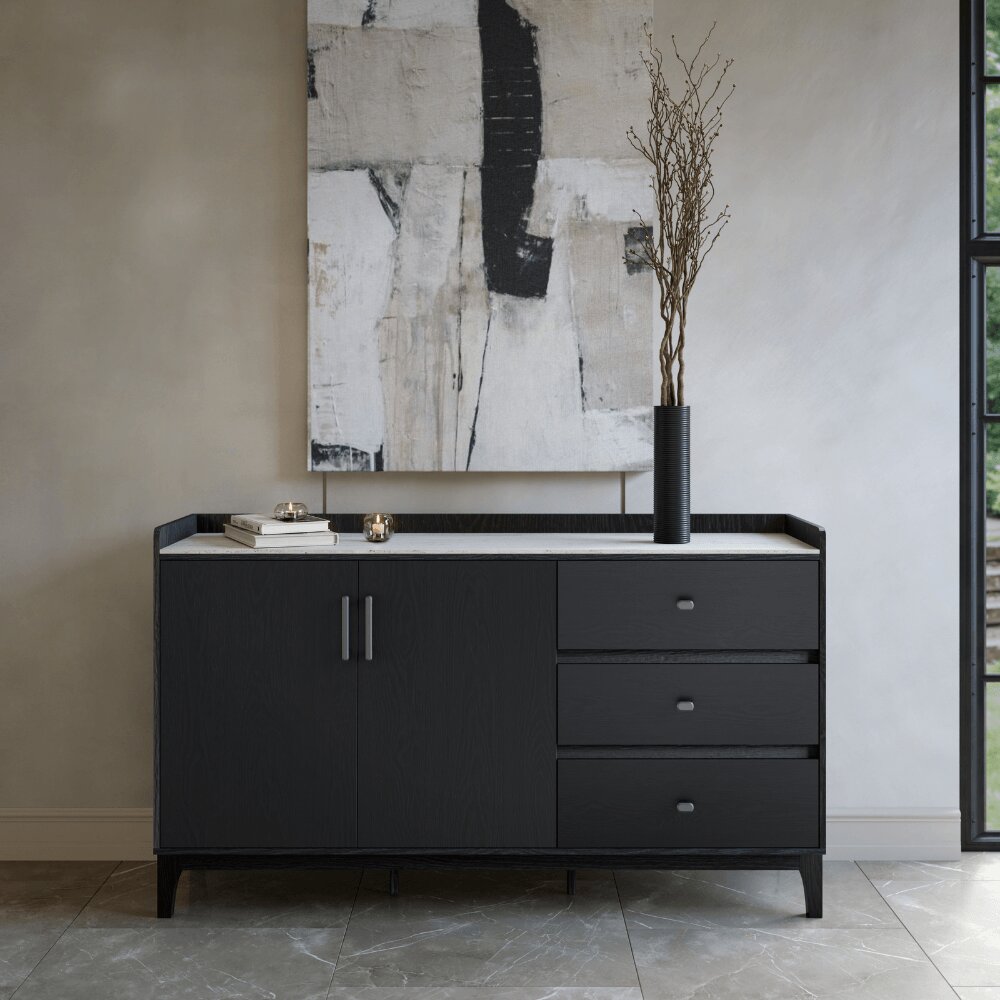 Lorenzo Black Wooden Sideboard
