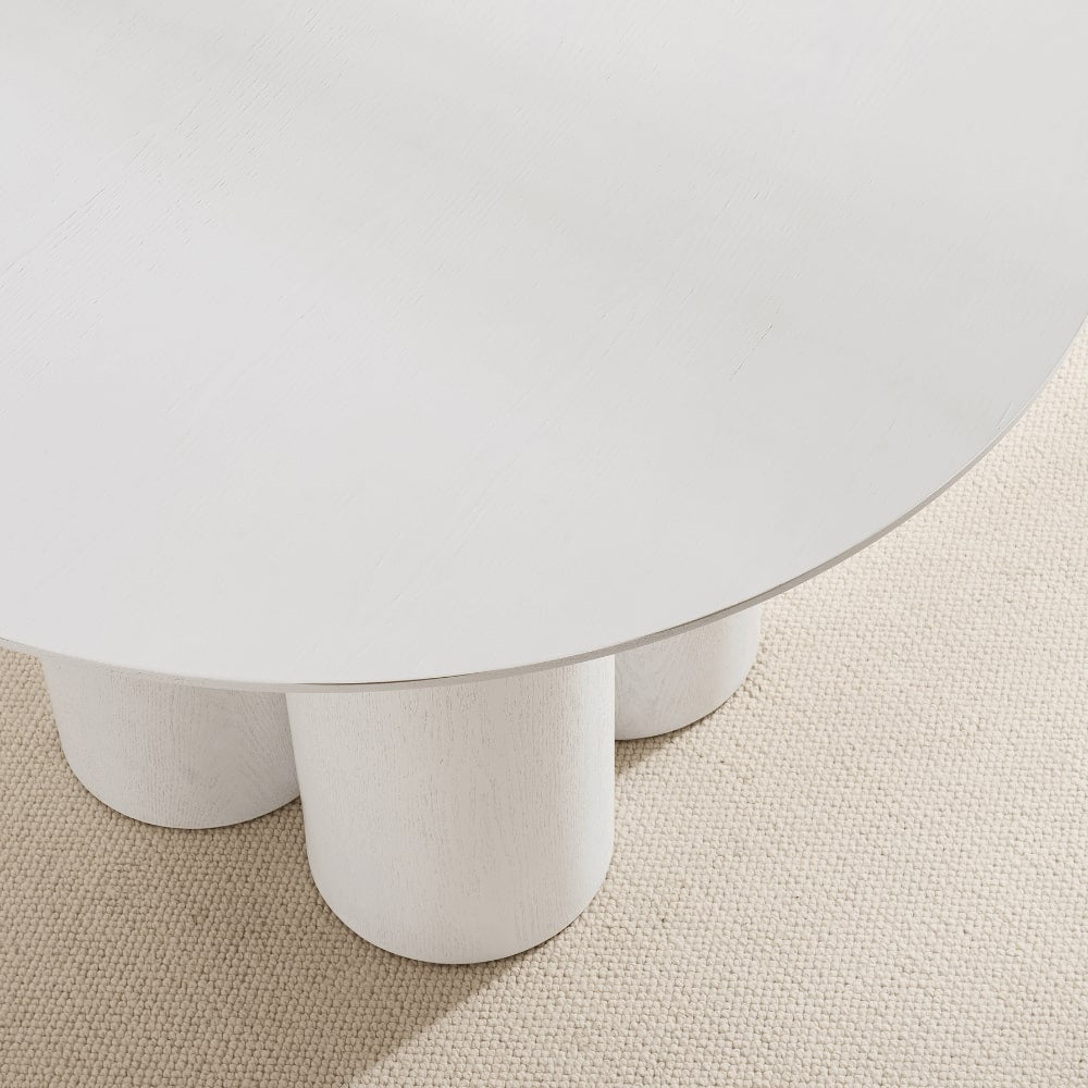 Marco White Round Wooden Dining Set With 4 Jasmine Chairs