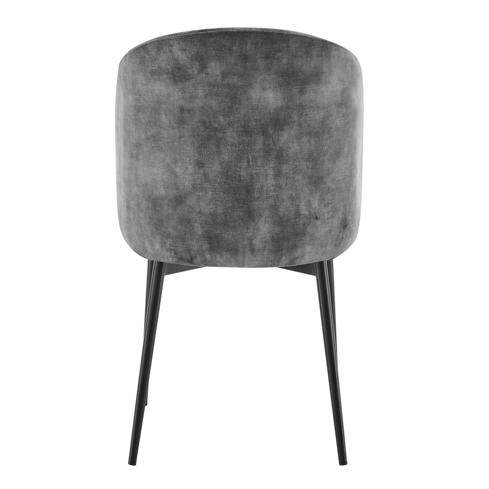 Castelle Grey Curved Velvet Dining Chair